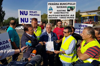 Suceava, prezentă la protestul din  Târgu Mureş, pentru realizarea  autostrăzii care să lege Moldova de Ardeal