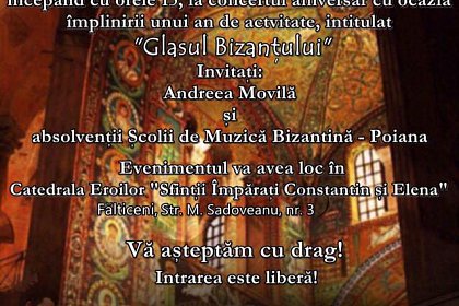 Concert Theophilos - "Glasul Bizanțului", la Falticeni