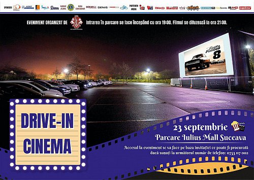 Drive-in Cinema în parcarea Iulius Mall Suceava