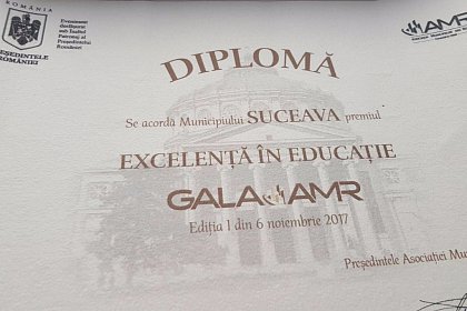 Premiul câștigat de Suceava la Gala Premiilor Asociației Municipiilor din România