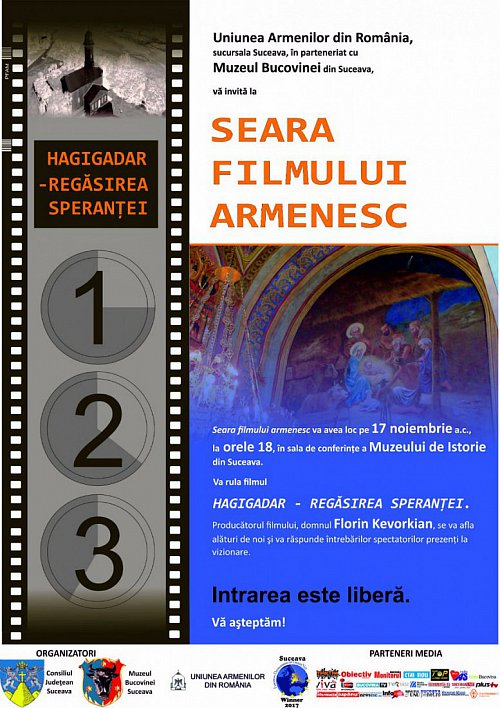 Seara filmului armenesc, la Muzeul de Istorie din Suceava
