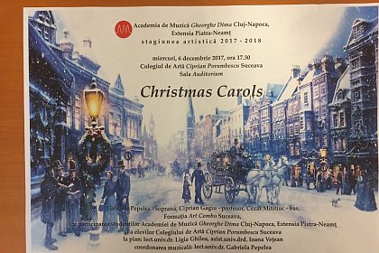 Concert gratuit „Christmas Carols” la Colegiul de Artă „Ciprian Porumbescu”