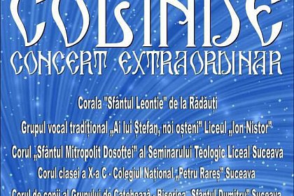 „Concert Extraordinar de Colinde”, azi, la Casa de Cultură