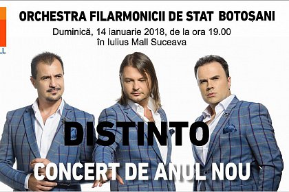 Concert Extraordinar de Anul Nou, cu trupa Distinto, la Iulius Mall Suceava