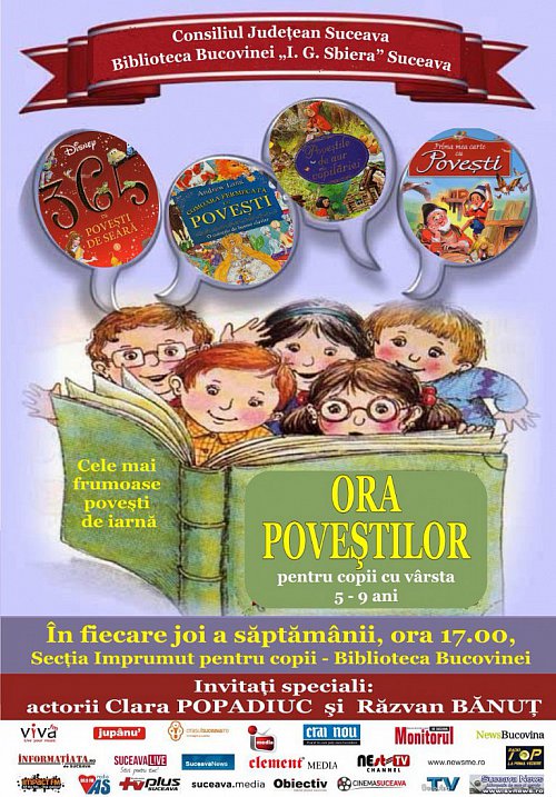 „Ora poveștilor”, în fiecare joi, la Biblioteca Bucovinei