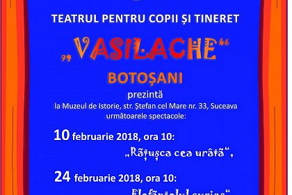 Spectacole de teatru pentru copii, în februarie, la Muzeul de Istorie