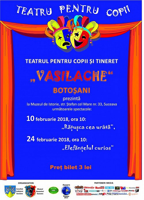 Spectacole de teatru pentru copii, în februarie, la Muzeul de Istorie