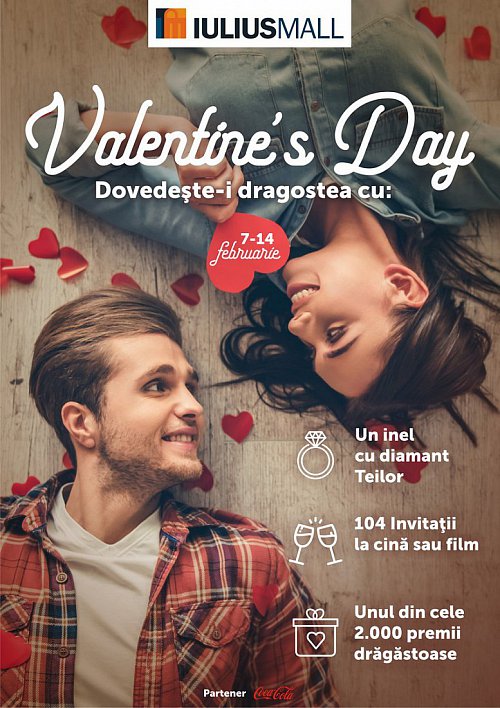 Un inel cu diamante, 14 cine romantice și peste 2.000 de alte premii, cadourile de Valentine`s Day oferite de Iulius Mall Suceava