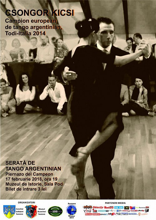 Tango Argentinian cu un campion european, sâmbătă, la Muzeul de Istorie Suceava