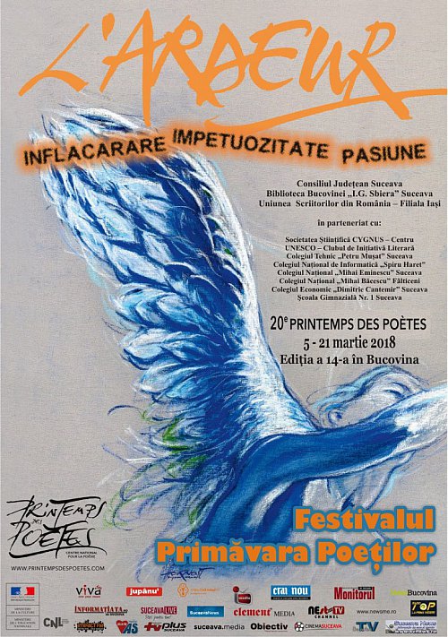Festivalul Internaţional „Primăvara Poeţilor", începe pe 5 martie
