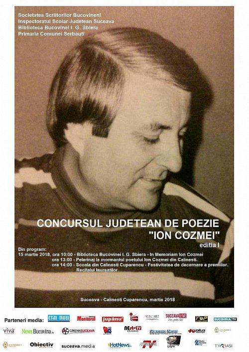 Prima ediţie a Concursului Judeţean de Poezie „ION COZMEI”