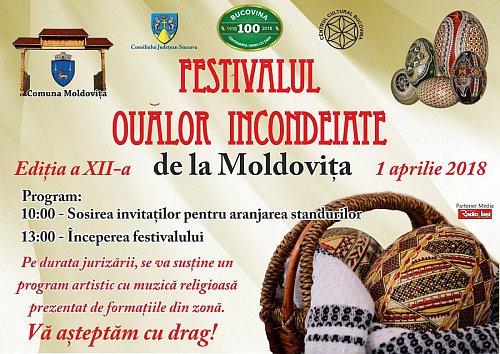 „Festivalul Ouălor Încondeiate”, pe 1 aprilie, la Moldoviţa