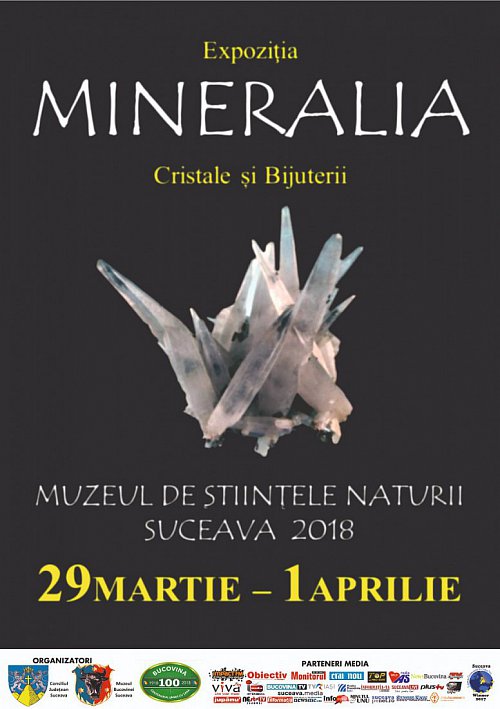 Cristale naturale, pietre şi bijuterii - o nouă ediție Mineralia la Muzeul de Ştiinţele Naturii Suceava