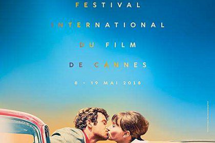 Sărutul actorilor Anna Karina şi Jean-Paul Belmondo, pe afişul oficial Cannes 2018