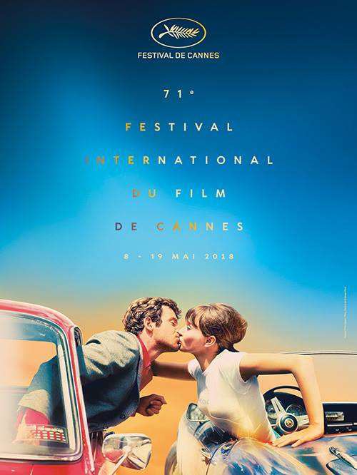 Sărutul actorilor Anna Karina şi Jean-Paul Belmondo, pe afişul oficial Cannes 2018