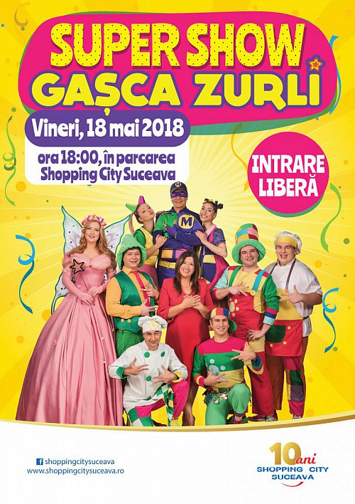 Gașca Zurli revine la Shopping City Suceava, cu un super show