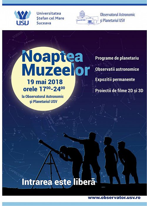 Acces gratuit la Observatorul Astronomic și Planetariu, la USV, în „Noaptea Muzeelor”