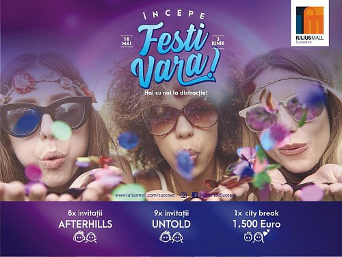 City break unde dorești, invitaţii la Afterhills, Untold şi peste 3.200 de premii, oferite de Iulius Mall