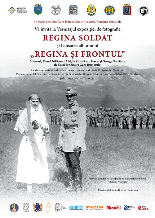 Expoziţie de fotografie „Regina soldat” şi lansarea albumului „Regina şi frontul”