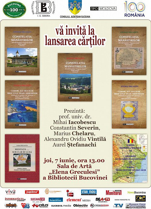 Multiplă lansare de carte, joi, la Biblioteca Bucovinei