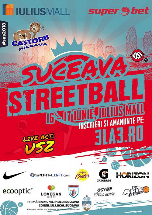 Campionat de Baschet 3x3,în week-end, la a doua ediție a Superbet Castorii Suceava Streetball