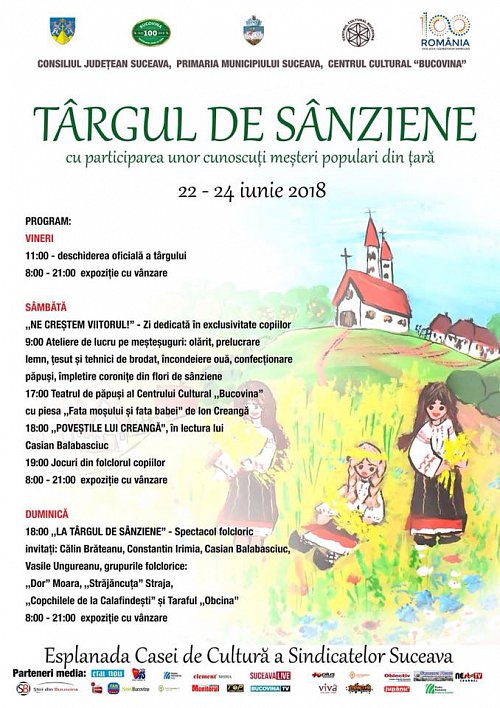 Zilele Sucevei 2018, cu Alex Velea, Antonia și Ana Lesko - Program