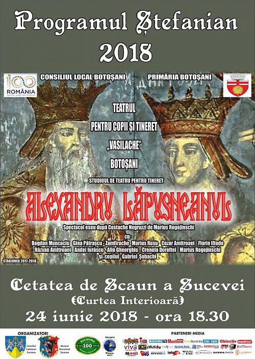 Programul Ștefanian 2018 - teatru, filme si concerte