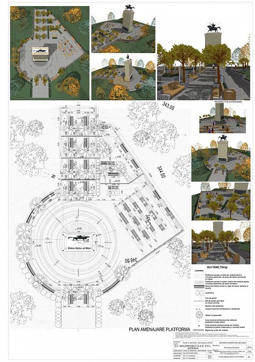 Reabilitarea statuii ecvestre a  lui Ștefan cel Mare, continuată cu amenajarea unei zone de recreere