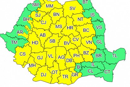 Cod galben de ploi și furtună în județul Suceava, timp de trei zile