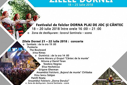 Zilele Dornei, cu Irina Rimes, The Boulevard, Dorna Xtrem, Kayak Fest și Muzritm
