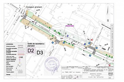 Strada Curtea Domnească se reface cu asfalt și trotuare în două culori