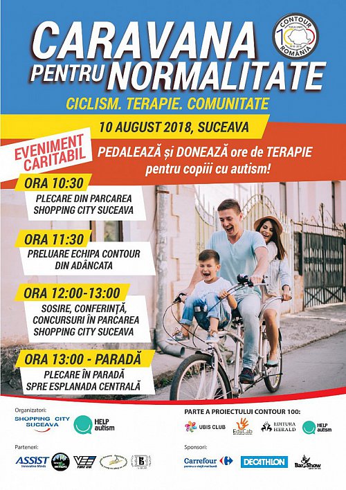 Paradă pe biciclete pentru copiii cu autism, vineri, la Suceava