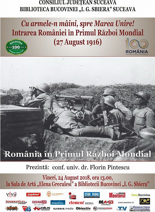 "România în Primul Razboi Mondial", la Biblioteca Bucovinei