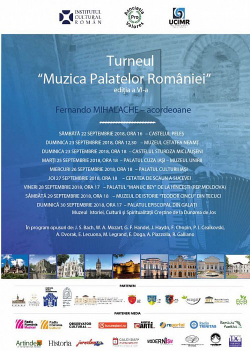 Muzica Palatelor României va răsuna în Cetatea de Scaun a Sucevei