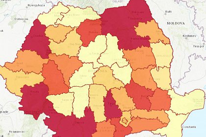 Prezenta la vot pe judete - foto Hotnews.ro