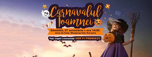 Carnavalul Toamnei, sâmbătă, la Shopping City Suceava