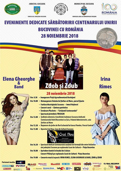 Programul evenimentelor de Ziua Bucovinei – 28 Noiembrie 2018