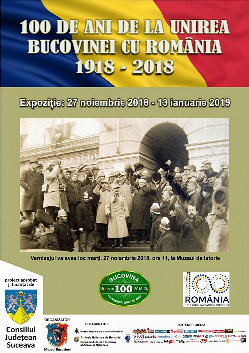 Expozitia 100 de ani de la Unirea Bucovinei cu Romania 1918-2018