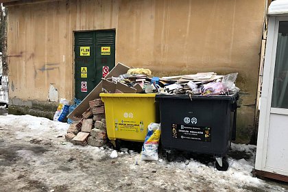 Amendă de 2000 de lei pentru deșeurile aruncate de o firmă la pubelele de gunoi