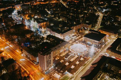 Suceava pregatita de sarbatorile de iarnă - foto aerian Emanuel Dragoi