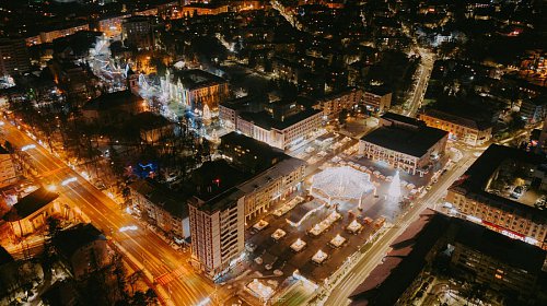 Suceava pregatita de sarbatorile de iarnă - foto aerian Emanuel Dragoi