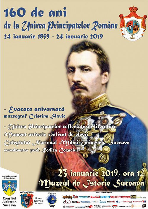 160 de ani de la Unirea Principatelor Române - Evocare aniversară, la Muzeul de Istorie Suceava