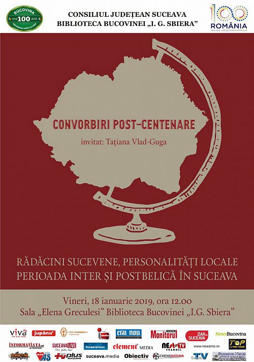 Convorbiri post-Centenare, cu Tațiana Vlad-Guga, la Biblioteca Bucovinei